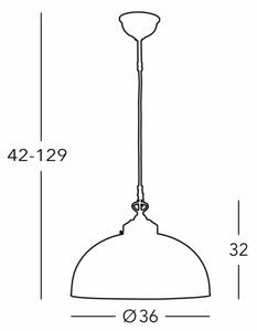 Kolarz 731.32.102 - Luster na lanku NONNA 1xE27/75W/230V pr. 36 cm jelene zelená