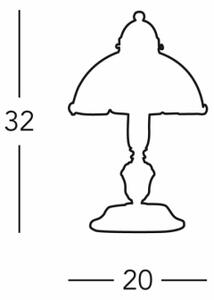 Kolarz 731.73.100 - Stolná lampa NONNA 1xE27/75W/230V hnedá/jelene zelená