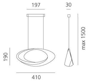 Artemide 1182010A - LED Stmievateľný luster na lanku CABILDO LED/44W/230V 3000K
