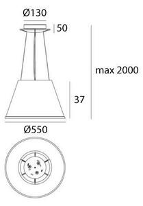 Artemide 1124020A - Luster na lanku CHOOSE MEGA 3xE27/12W/230V béžová