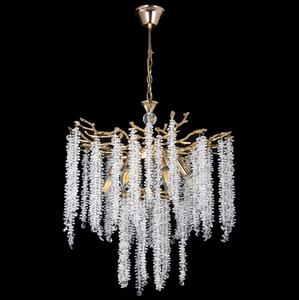 Luster na reťazi 6xE14/60W/230V pr. 53 cm zlatá