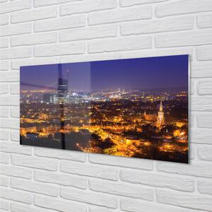 Nástenný panel  Gdańsk Mesto nočné panorama 100x50 cm