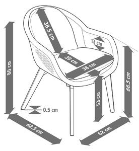 Škrupinová stolička prémiovej kvality s polyratanovým výpletom