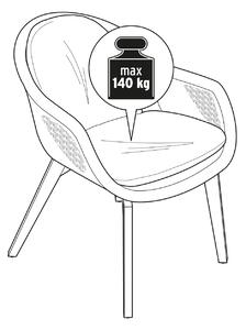 Škrupinová stolička prémiovej kvality s polyratanovým výpletom