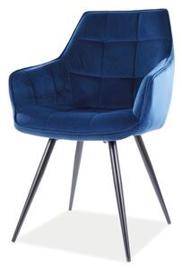 Jedálenská stolička LALAO modrá/čierna