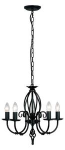 Elstead ART5-BLACK - Luster na reťazi ARTISAN 5xE14/60W/230V