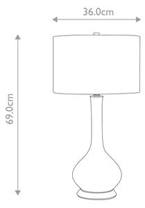 Elstead MILO-AB-TL-FDEB - Stolná lampa MILO 1xE27/60W/230V šedá