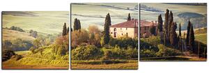 Obraz na plátne - Talianská venkovská krajina - panoráma 5156E (150x50 cm)