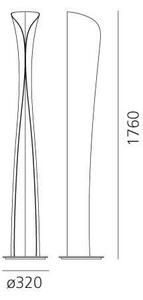 Artemide 1361010A - LED Stojacia lampa CADMO LED/44W/230V + 1xGU10/10W/230V čierna