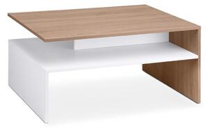 Konsimo Sp. z o.o. Sp. k. Konferenčný stolík DELCHI 45x90 cm biela/hnedá KO0166 + záruka 3 roky zadarmo