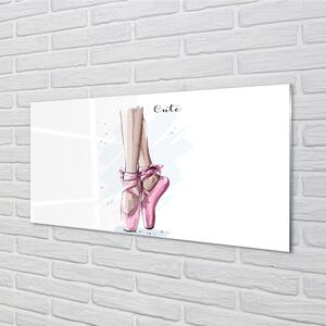 Nástenný panel  ružové baletné topánky 100x50 cm