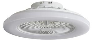 Stropný ventilátor Vedin LED, Ø 49 cm, biely, CCT Lindby, Vedin, stmievateľné, Biela, Obývacia izba, Plast, Moderný