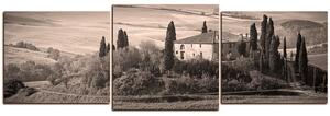 Obraz na plátne - Talianská venkovská krajina - panoráma 5156QD (150x50 cm)