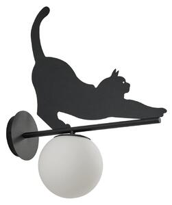 Vonkajšie Svietidlo Lindby, Katti Cat, stmievateľné, Čierna, Balkón, Kov, Rustikálny