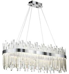 TooLight Závěsný LED křišťálový lustr APP1514-CP80 stříbrný/neutrální bílá