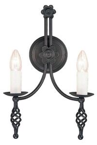 Elstead BY2-BLACK - Nástenné svietidlo BELFRY 2xE14/60W/230V