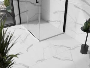 Mexen Stone+ kompozitná štvorcová sprchová vanička 80 x 70 cm, Biela - 44107080