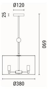 Luster na lanku 3xE14/15W/230V