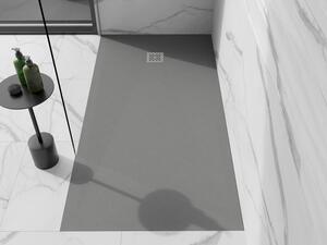 Mexen Stone+ kompozitná štvorcová sprchová vanička 160 x 70 cm, Šedá-Betón - 44617016