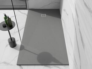 Mexen Stone+ kompozitná štvorcová sprchová vanička 160 x 70 cm, Šedá-Betón - 44617016