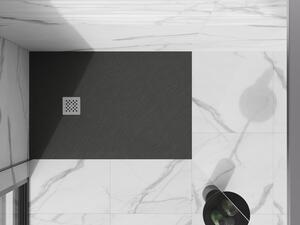 Mexen Stone+ kompozitná štvorcová sprchová vanička 80 x 70 cm, Antracit - 44717080
