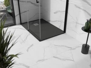 Mexen Stone+ kompozitná štvorcová sprchová vanička 80 x 70 cm, Antracit - 44717080