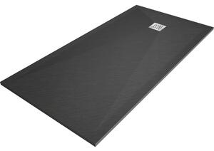 Mexen Stone+ kompozitová obdĺžniková sprchová vanička 200 x 90 cm, antracit - 44719020