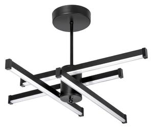 LED Luster na tyči 4xLED/10W/230V 3000-6500K pr. 68 cm čierna