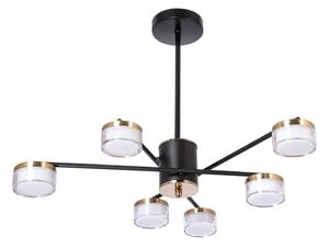 LED Luster na tyči 6xLED/6W/230V 3000-6500K pr. 59 cm zlatá/čierna