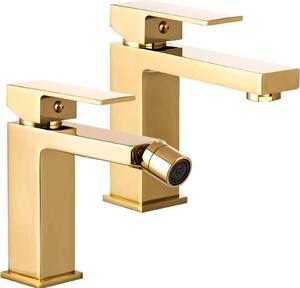 Granitan – batéria na umývadlo – kúpeľňová batéria – zlatá – s batériou na bidet – batéria na umývadlo – ISTER