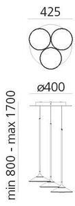 Artemide 0353030A - LED Stm. luster na lanku ORSA CLUSTER LED/22W/230V 3000K