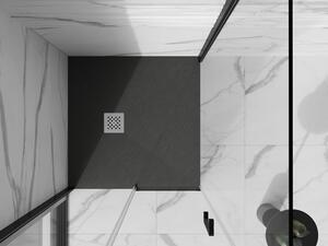 Mexen Stone+ kompozitná štvorcová sprchová vanička 70 x 70 cm, Antracit - 44717070