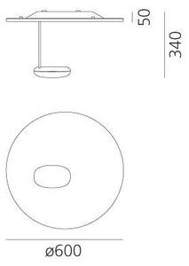 Artemide 1471110A - LED Stmievateľné stropné svietidlo DROPLET LED/29W/230V 3000K