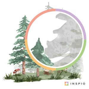 INSPIO-textilná prelepiteľná nálepka - Nálepka na stenu - Forest lesné zvieratká