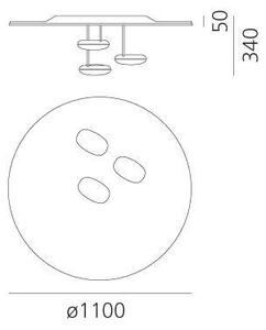 Artemide 1474110A - LED Stmievateľné stropné svietidlo DROPLET LED/87W/230V 3000K