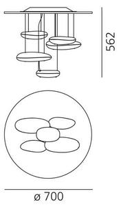 Artemide 1476110A - LED Stmievateľný prisadený luster MERCURY LED/29W/230V 3000K