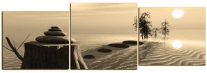 Obraz na plátne - Zen stones - panoráma 5162FE (90x30 cm)