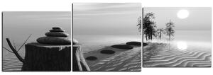 Obraz na plátne - Zen stones - panoráma 5162QE (90x30 cm)