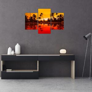 Obraz - Západ slnka nad rezortom (90x60 cm)