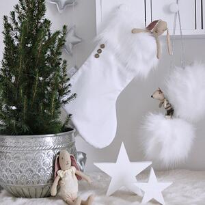 Cotton & Sweets Vianočná čižma biela 42x26cm
