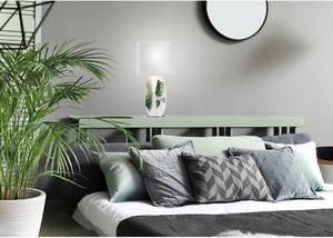Bielo-zelená stolová lampa s textilným tienidlom (výška 59 cm) Palma – Candellux Lighting