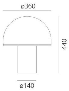 Artemide A006300 - Stolná lampa ONFALE 1xE14/5W/230V + 1xE27/13W biela