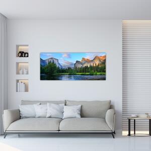 Obraz divokej horskej krajiny (120x50 cm)