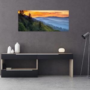 Obraz - Červánky v horách (120x50 cm)