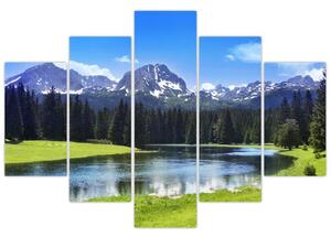 Obraz - Zasnežené vrcholky hôr (150x105 cm)