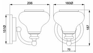 Hinkley HK-AINSLEY1-BATH-BB - LED Kúpeľňové svietidlo AINSLEY 1xG9/3W/230V IP44