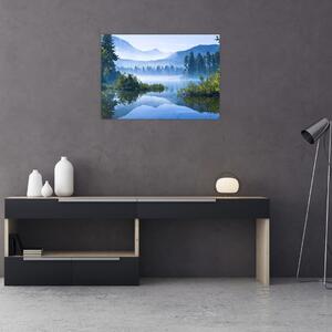 Obraz horského jazera (70x50 cm)
