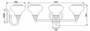 Elstead HK-AINSLEY3-BATH - LED Kúpeľňové svietidlo AINSLEY 3xG9/3W/230V IP44