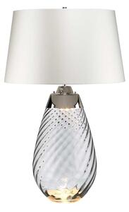 Elstead LENA-TL-L-SMOKE-OWSS - LED Stolná lampa LENA 1xE27/40W/230V 74 cm biela