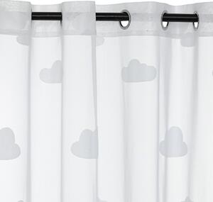 Atmosphera Detská záclona vyšívané biele mraky 140 x 240 cm